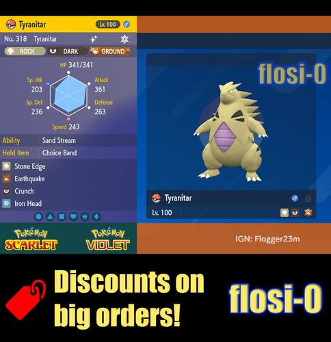 6iv shiny tyranitar pokemon - shiny,