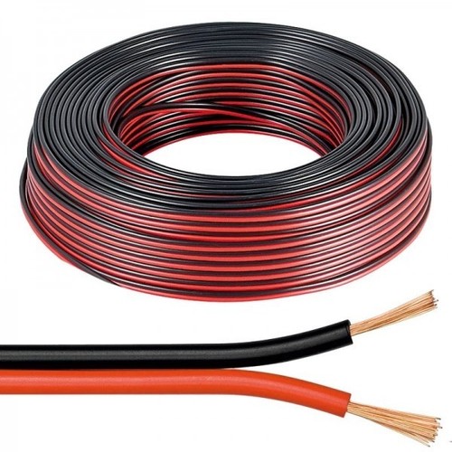 Piattina rosso nera - nera, 100mt