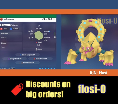 6iv shiny volcanion pokemon - shiny,